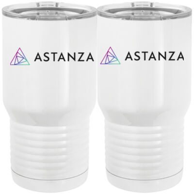 Printed - 20 oz. Tall Stainless Steel Vacuum Insulated Tumbler White Thumbnail