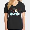 Ladies Core Cotton V-Neck Tee Thumbnail